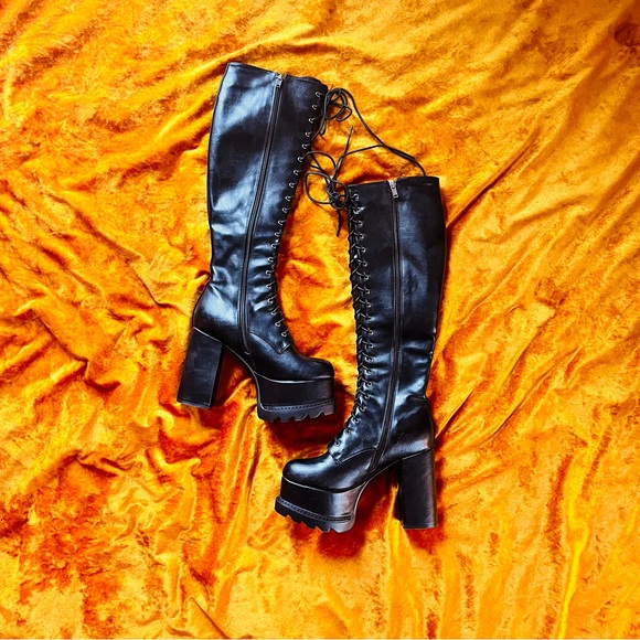 Dolls Kill Shoes The Lamoda Laceup Platform Boots Poshmark